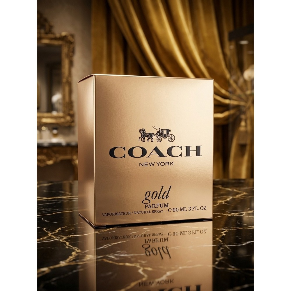 Coach New York Gold Parfum 3.0 oz 90ml Natural Spray New Sealed Box